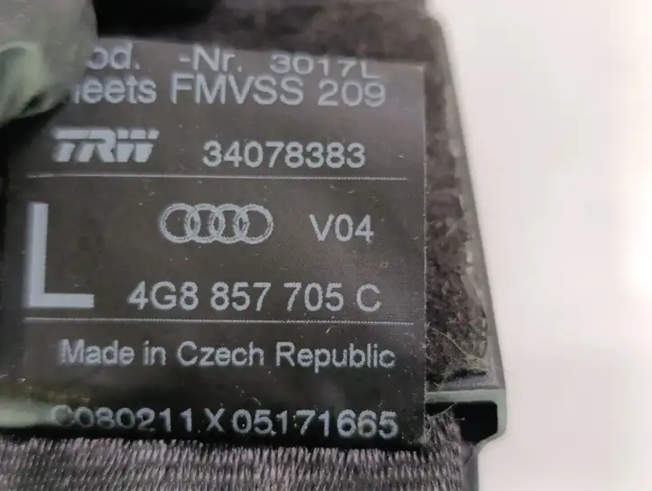 Audi A7 S7 4G (2010 - 2014) 4G8857705C Передний ремень безопасности — фото 6