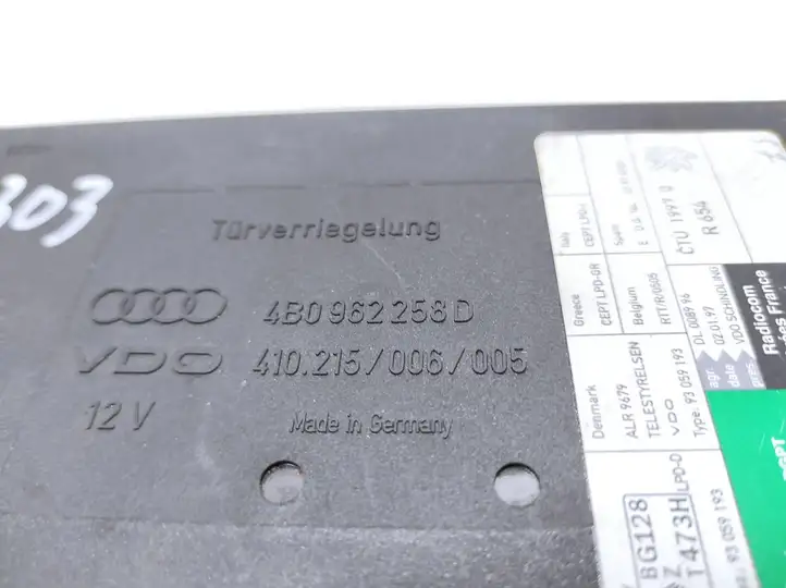 Audi A6 S6 C5 4B (2001 - 2004) 4B0962258D Модуль комфорта — фото 3