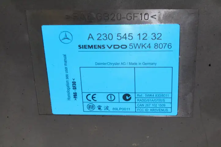 Mercedes-Benz SL R230 (2001 - 2012) A2305451232 Блок бесключевого доступа — фото 3