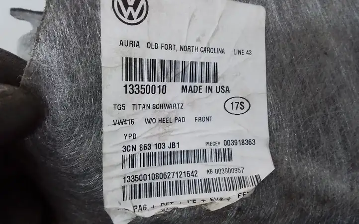Volkswagen Atlas (2017 - 2020) 3CN863103 Передний коврик салона — фото 3