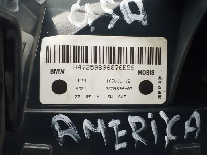 BMW 3 F30 F35 F31 (2012 - 2018) 7259896 Задний фонарь в кузове — фото 3