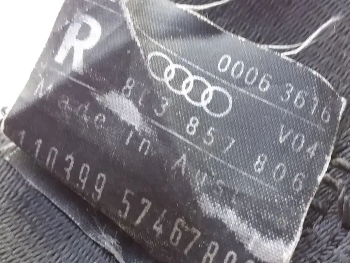 Audi A3/S3 8L (2000 - 2003) 00063616 Задний ремень безопасности — фото 2