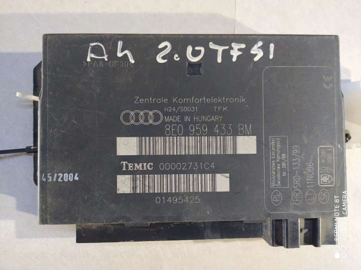 8E0959433BM Audi A4 S4 B7 8E 8H Komforto modulis