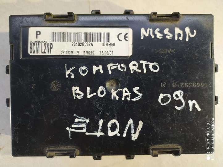 284B2BC52A Nissan Note (E11) Komforto modulis