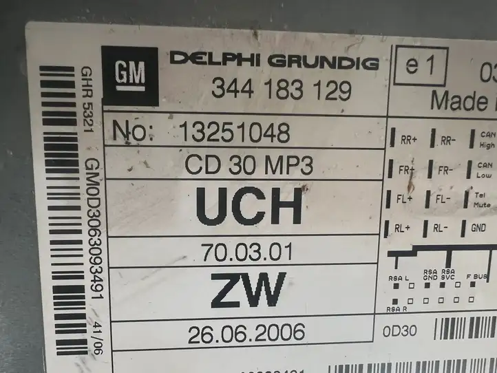 Opel Zafira B (2003 - 2006) 344183129 Магнитола / мультимедийная система — фото 2