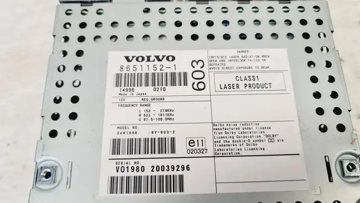 Volvo S60 (2000 - 2004) 86511521 Магнитола / мультимедийная система — фото 4