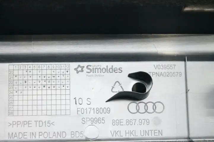 Audi Q4 Sportback e-tron (2021 - ) 89E867979 Задняя боковая обшивка салона — фото 8