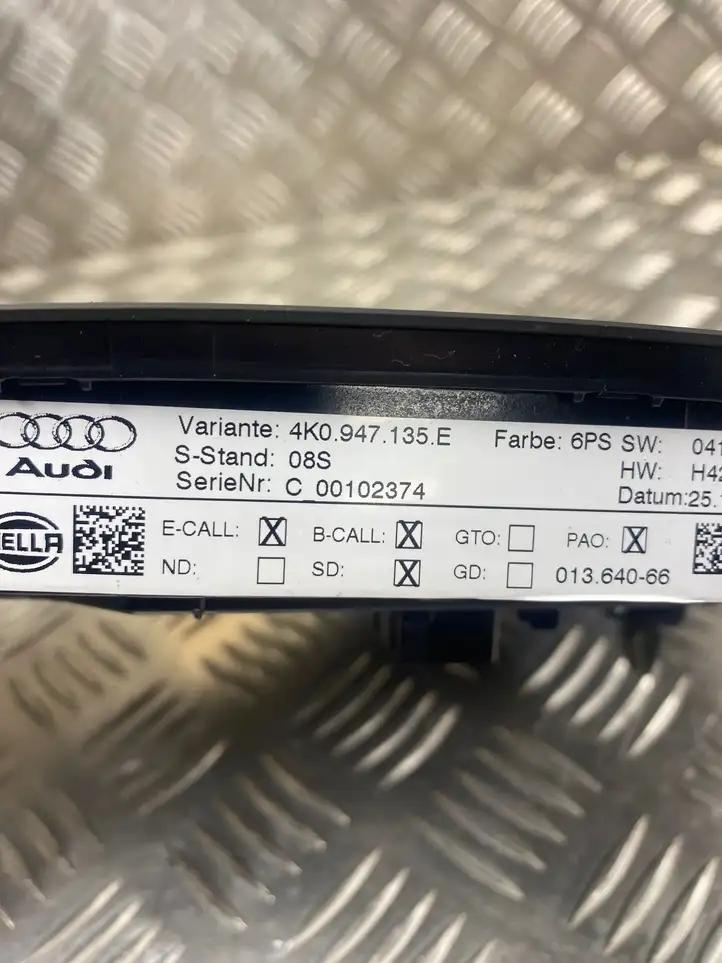 Audi A7 S7 4K8 (2018 - ) 4K0947135E Включатель раздвижной крыши — фото 9