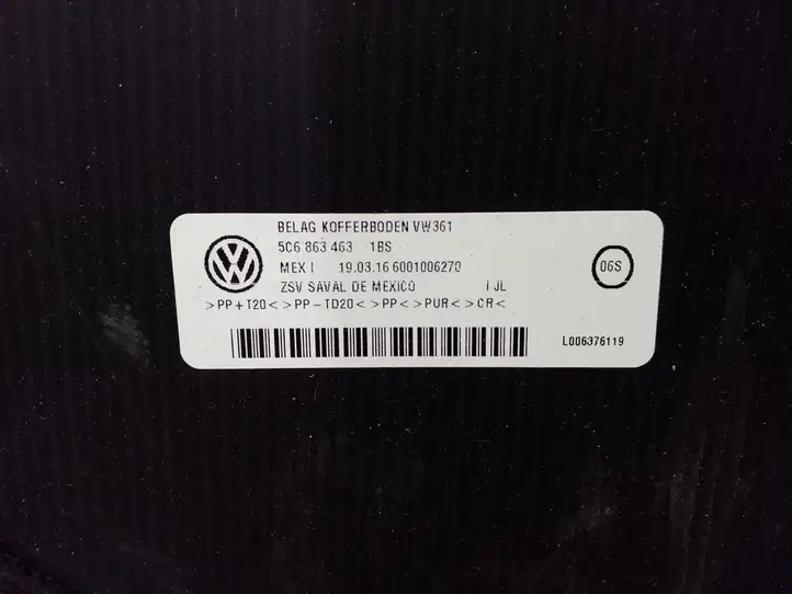 Volkswagen Jetta VI (2011 - 2018) 5C6863463 Коврик багажника — фото 2