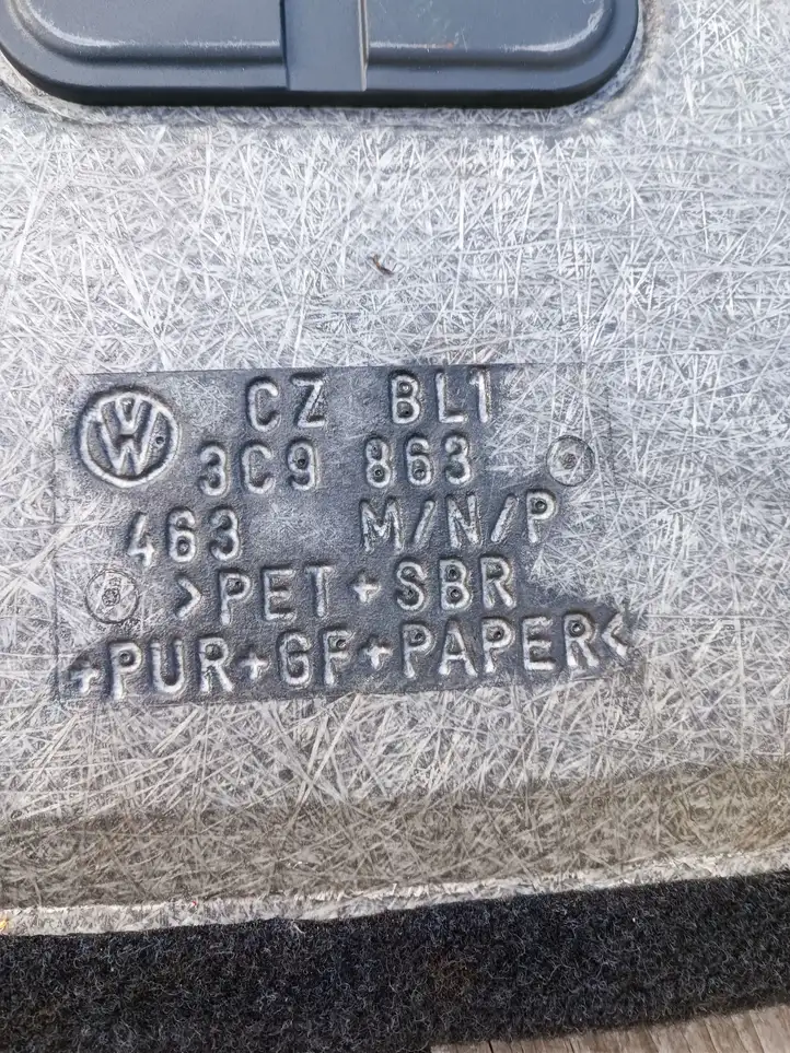 Volkswagen PASSAT B6 (2005 - 2010) 3C9863463 Коврик багажника — фото 5