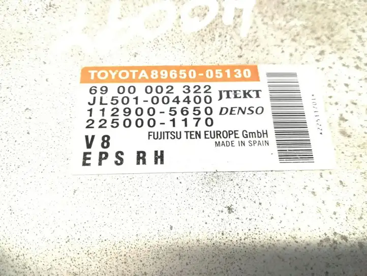 Toyota Avensis T270 (2012 - 2015) 89650-05130 Блок управления рулевой рейкой — фото 5