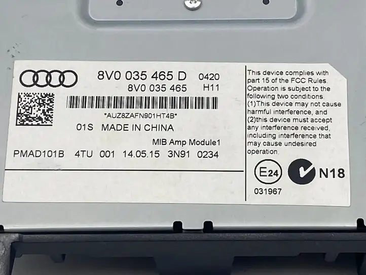 Audi A3/S3 8V (2012 - 2016) 8V0035465D Усилитель звука — фото 4