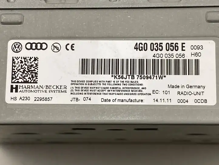 Audi A6 C7 (2011 - 2014) 4G0035056E Блок Hi-Fi аудиосистемы — фото 6