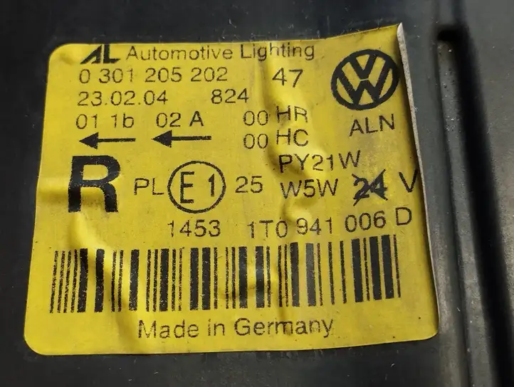 Volkswagen Touran I (2003 - 2010) 1T0941006D Передняя фара — фото 6