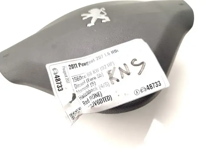 Peugeot 207 (2010 - 2016) 96701085ZD Подушка безопасности руля — фото 7
