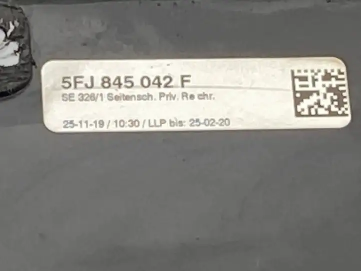 Seat Tarraco (2018 - ) 5FJ845042F Заднее боковое стекло — фото 4