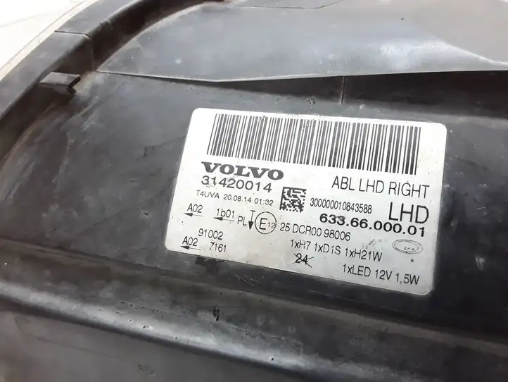 Volvo V70 (2007 - 2013) 31420014 Передняя фара — фото 3
