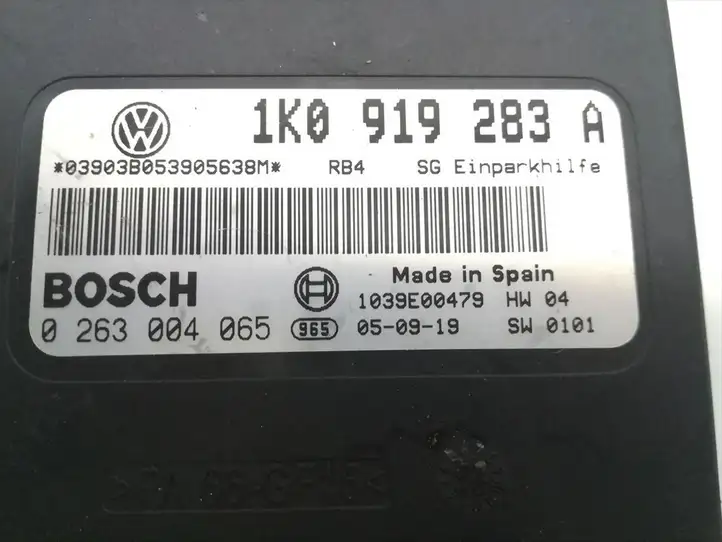 Volkswagen Golf Plus (2004 - 2008) 1K0919283A Блок управления парктрониками — фото 5