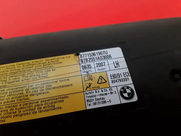 BMW 3 E90 E91 (2005 - 2012) 604762201 Подушка безопасности сиденья — фото 4