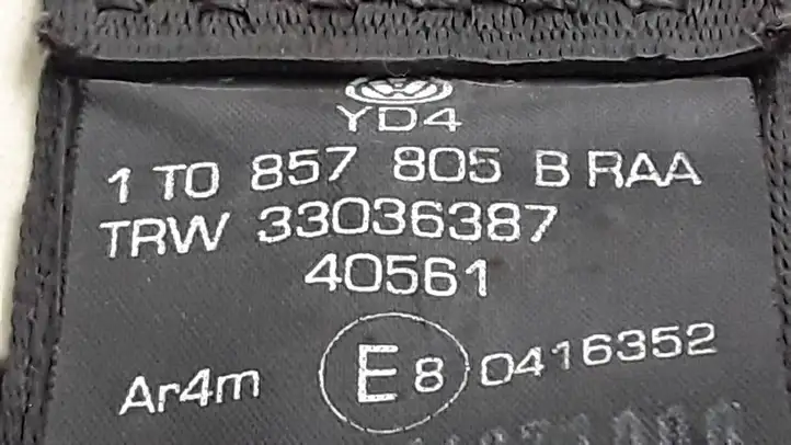 Volkswagen Touran I (2003 - 2010) 1T0857805B Задний ремень безопасности — фото 2