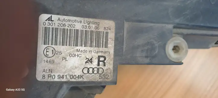 Audi A3/S3 8P (2003 - 2005) 8P0941004K Передняя фара — фото 3