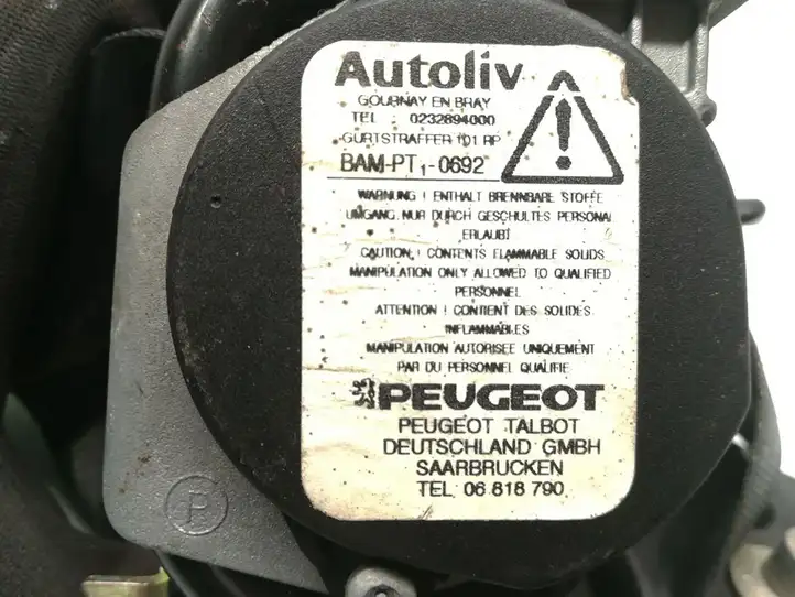 Peugeot 308 (2007 - 2013) 96569048XX Передний ремень безопасности — фото 3