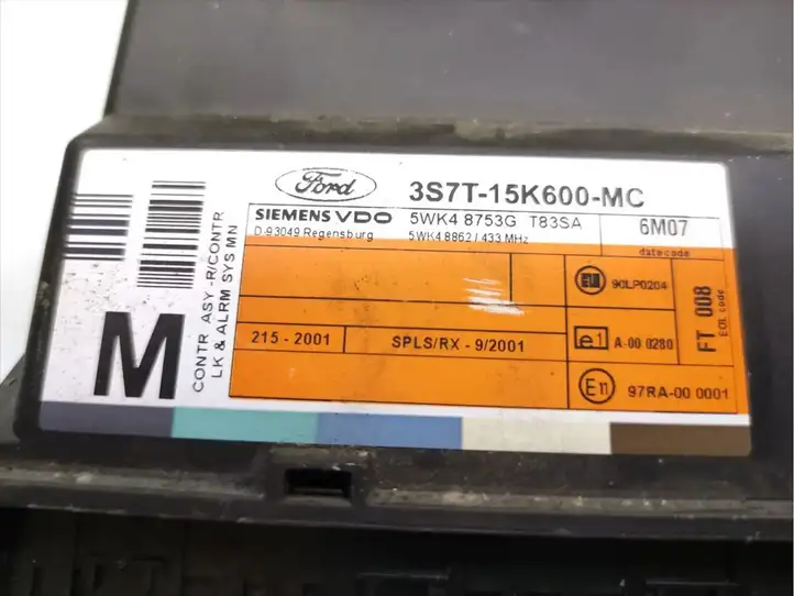 Ford Mondeo Mk III (2000 - 2007) 3S7T-15K600-MC Модуль комфорта — фото 5