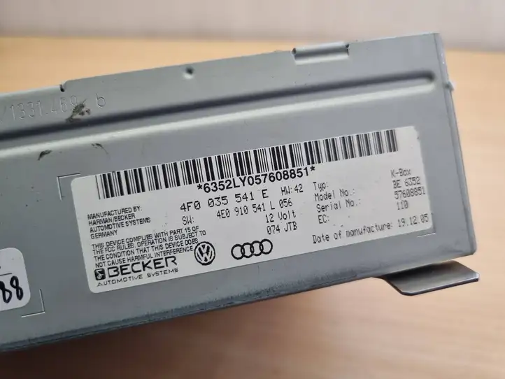Audi A6 S6 C6 4F (2004 - 2008) 4F0035541E Магнитола / мультимедийная система — фото 2