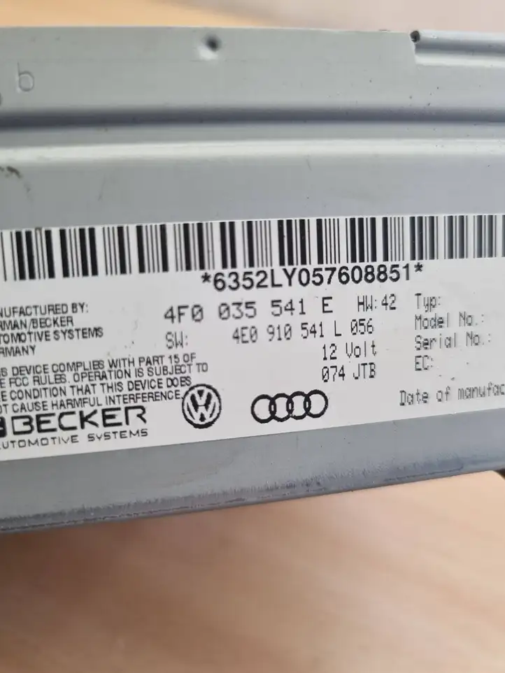 Audi A6 S6 C6 4F (2004 - 2008) 4F0035541E Магнитола / мультимедийная система — фото 7