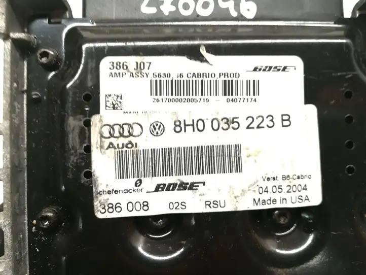 Audi A3/S3 8P (2003 - 2005) 8H0035223B Усилитель звука — фото 5