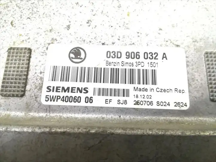 Skoda Fabia Mk1 (6Y) (1999 - 2007) 03D906032A Блок управления двигателем (ЭБУ) — фото 5