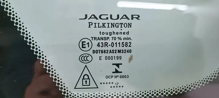 Jaguar XF X260 (2015 - ) 43R011582 Заднее боковое стекло — фото 3