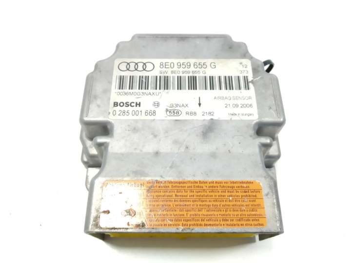 8E0959655G Audi A4 S4 B7 8E 8H Oro pagalvių valdymo blokas