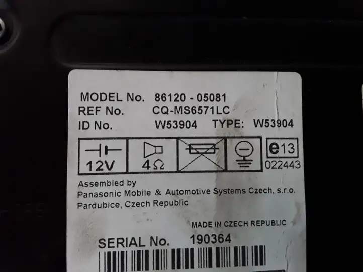 Toyota Avensis T250 (2003 - 2006) 8612005081 Магнитола / мультимедийная система — фото 9