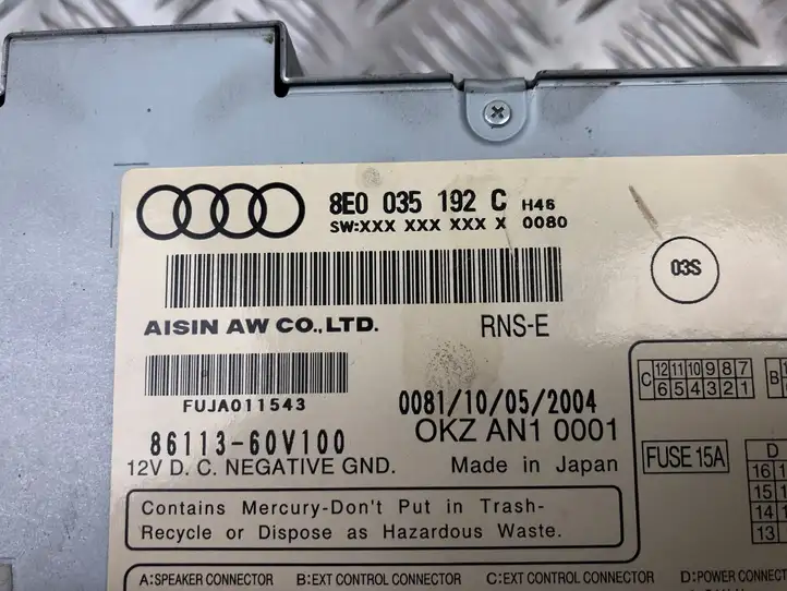 Audi A4 S4 B6 8E 8H (2000 - 2006) 8E0035192C Магнитола / мультимедийная система — фото 5