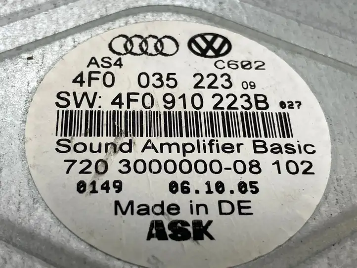 Audi A6 S6 C6 4F (2004 - 2008) 4F0910223B Усилитель звука — фото 6