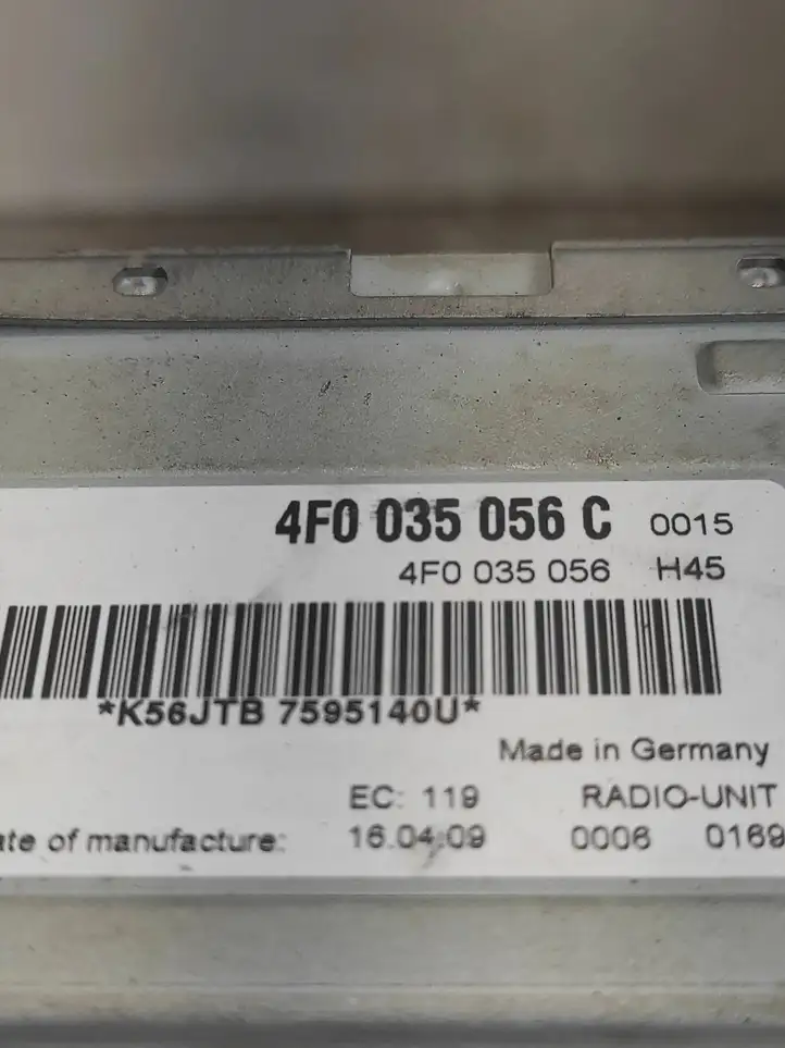 Audi A6 S6 C6 4F (2004 - 2008) 4F0035056C Магнитола / мультимедийная система — фото 3