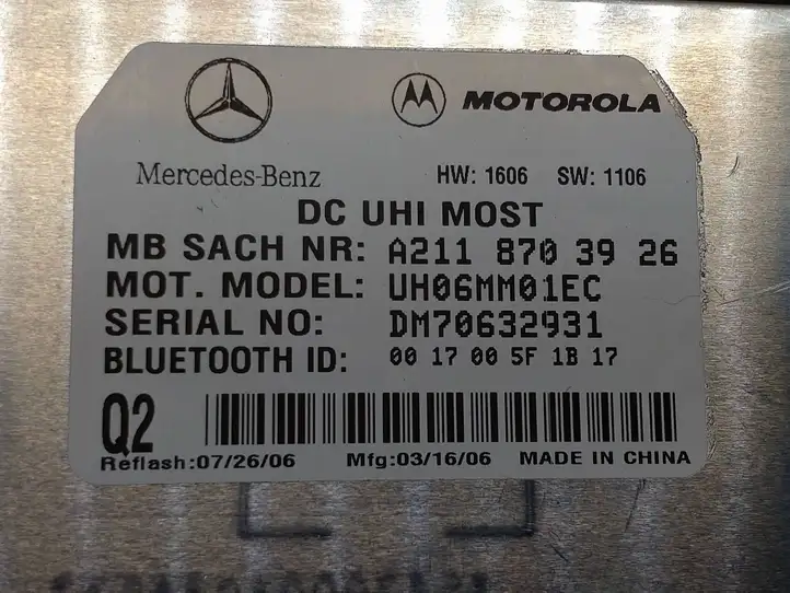 Mercedes-Benz B-class W245 (2005 - 2008) A2118703926 Bluetooth модуль — фото 5