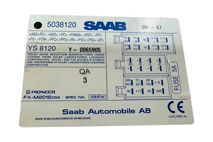 Saab 9-5 (1998 - 2005) 5038120 Магнитола / мультимедийная система — фото 8