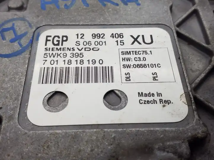 Opel Astra H (2004 - 2009) 12992406XU Блок управления двигателем (ECU) — фото 3