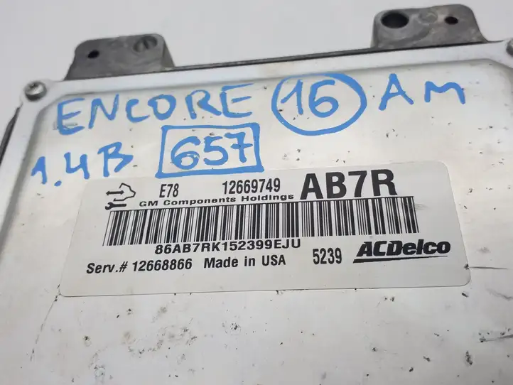 Buick Encore I (2012 - 2019) 12669749 Блок управления двигателем (ECU) — фото 3