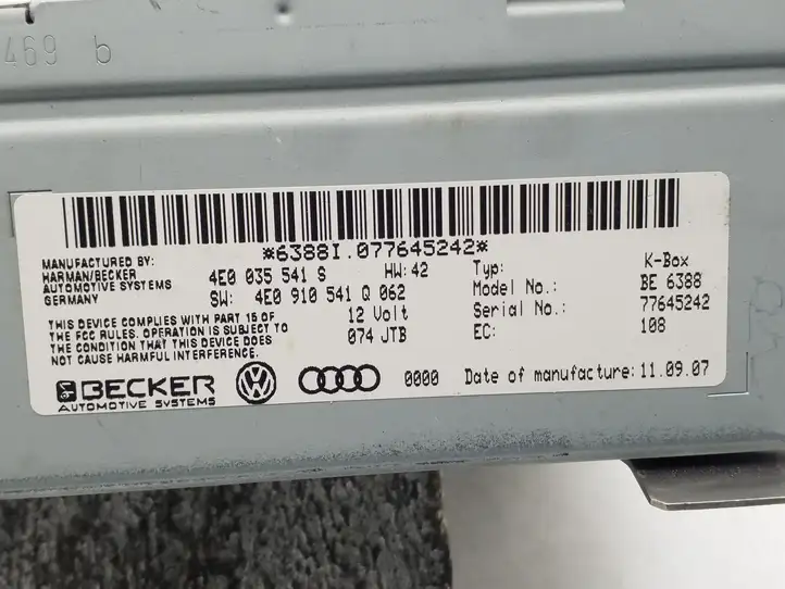 Audi Q7 4L (2005 - 2009) 4E0035541S Магнитола / мультимедийная система — фото 3