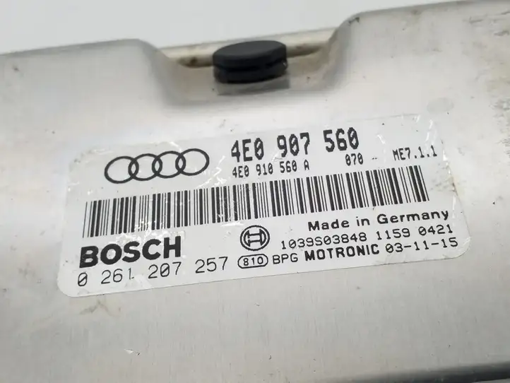 Audi A8 S8 D3 4E (2002 - 2005) 4E0907560 Блок управления двигателем (ECU) — фото 3