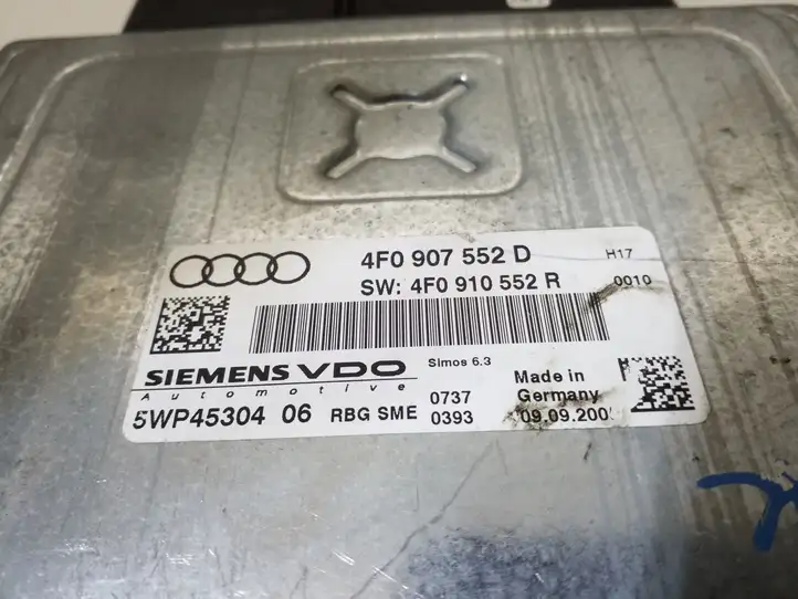 Audi A6 S6 C6 4F (2004 - 2008) 4F0907552D Блок управления двигателем (ECU) — фото 3