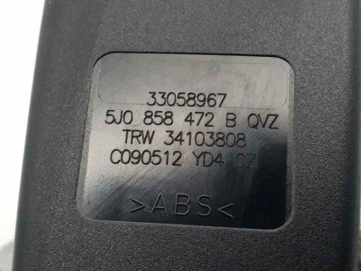Skoda Fabia Mk2 (5J) (2007 - 2014) 5J0858472B Замок переднего ремня — фото 4