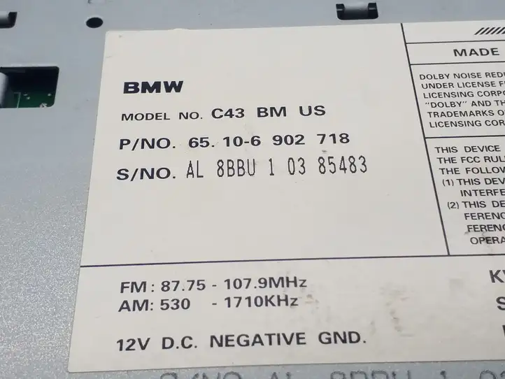 BMW 7 E38 (1993 - 2001) 6902718 Магнитола / мультимедийная система — фото 2
