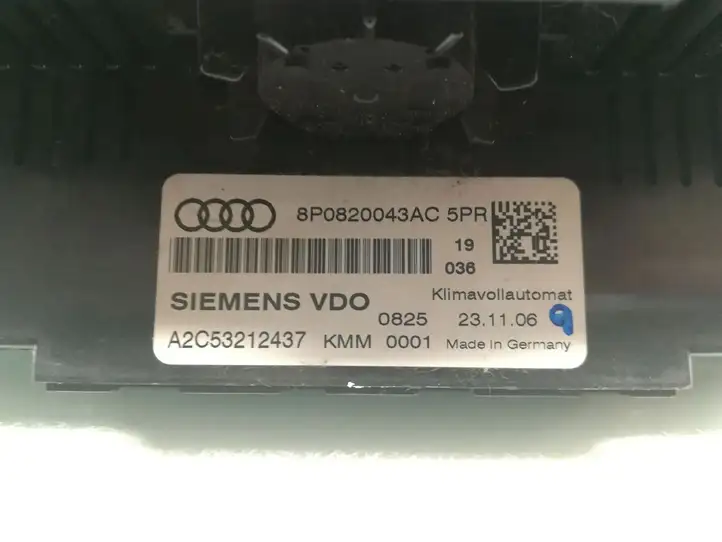 Audi A3/S3 8P (2004 - 2008) 8P0820043AC Блок управления климат-контролем — фото 5