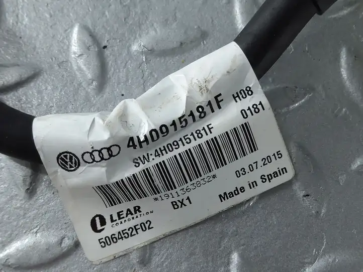 Audi A8 S8 D4 4H (2013 - 2017) 4H0915181F Минусовой провод аккумулятора — фото 3