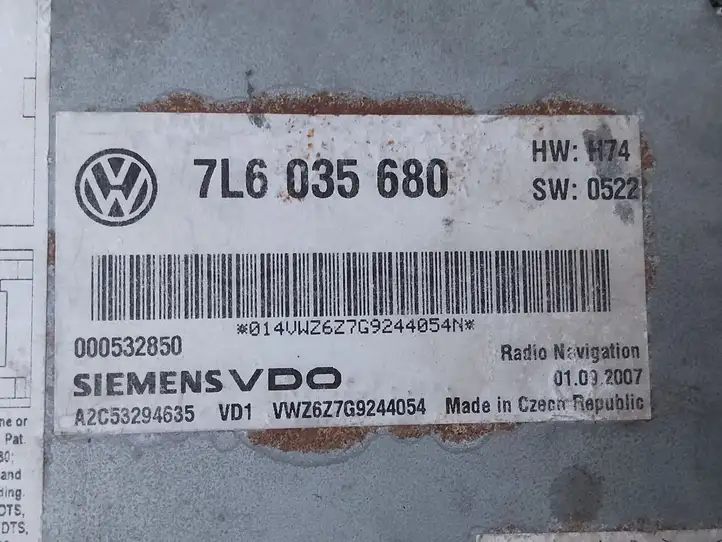 Volkswagen Touareg I (2002 - 2010) 7L6035191D Магнитола / мультимедийная система — фото 2