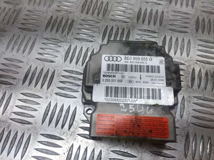 8E0959655G Audi A4 S4 B7 8E 8H Oro pagalvių valdymo blokas